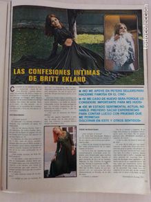Coleccionismo de revistas: RECORTE CLIPPING DE BRITT EKLAND REVISTA AMA Nº 345 PAG. 71 Y 73 L1